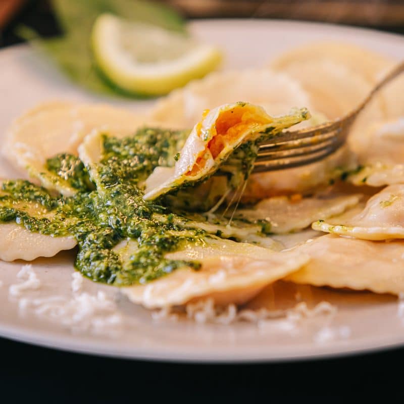 Sorrentinos zapallo asado