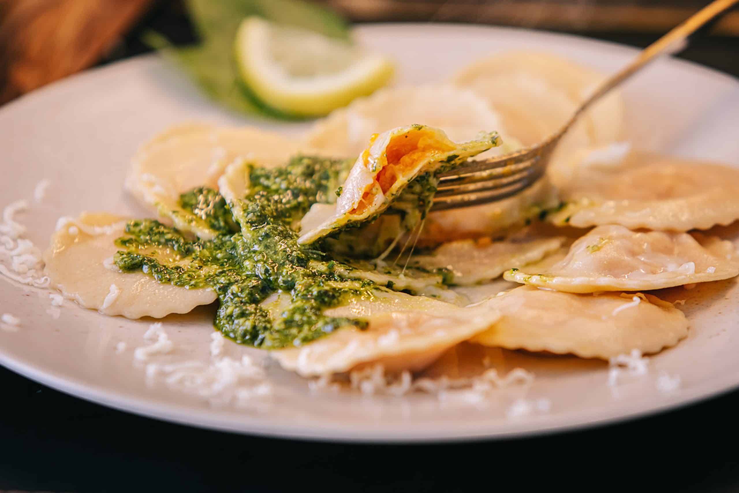 Sorrentinos zapallo asado